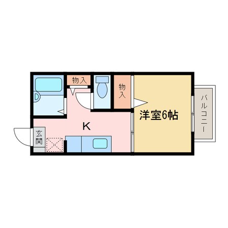 平形巴ハイツⅡの物件間取画像